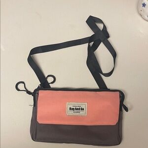 Classic Pink and Brown Crossbody Bag